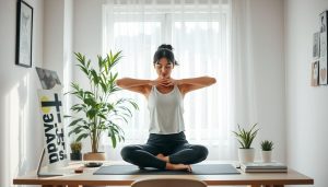 desk yoga poses